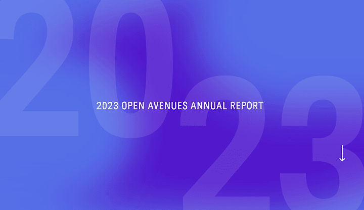 Cover image for Annual Report for Open Avenues