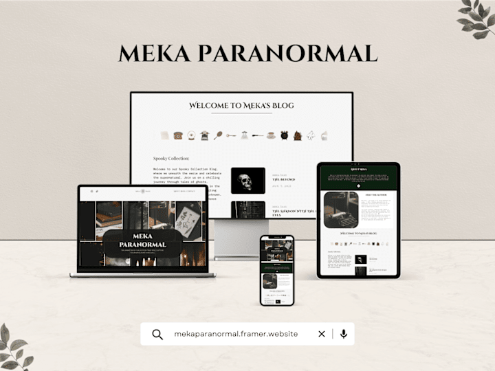 Cover image for Meka Paranormal (Framer Blog Website)