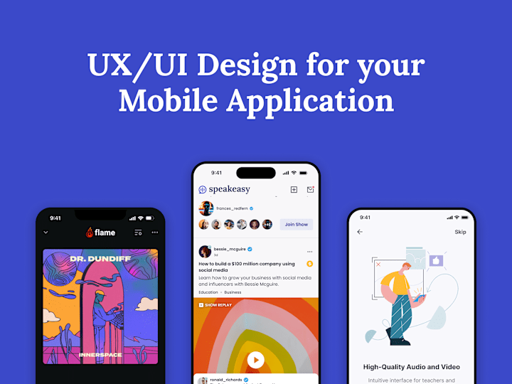 Cover image for Custom UX & UI Design for your Mobile Application