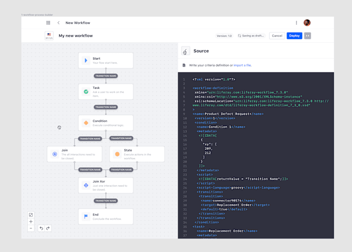 Cover image for Liferay Workflow Builder - SaaS Workflow Interface