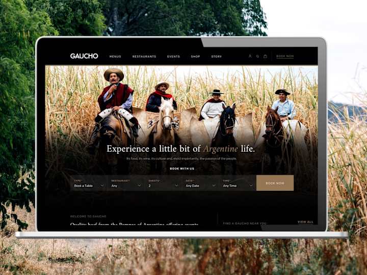 Cover image for Gaucho Restaurants Website Re-Design UX / UI (Responsive)