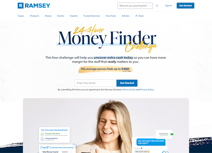 Cover image for Ramsey Solutions – Redesign and Development of The Money Finder 