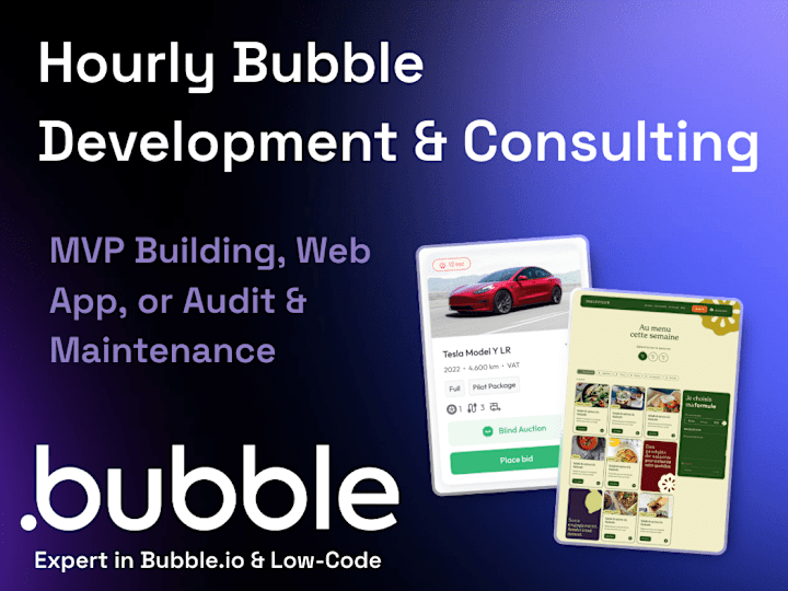 Cover image for Bubble.io Expert Web App Development 🤖