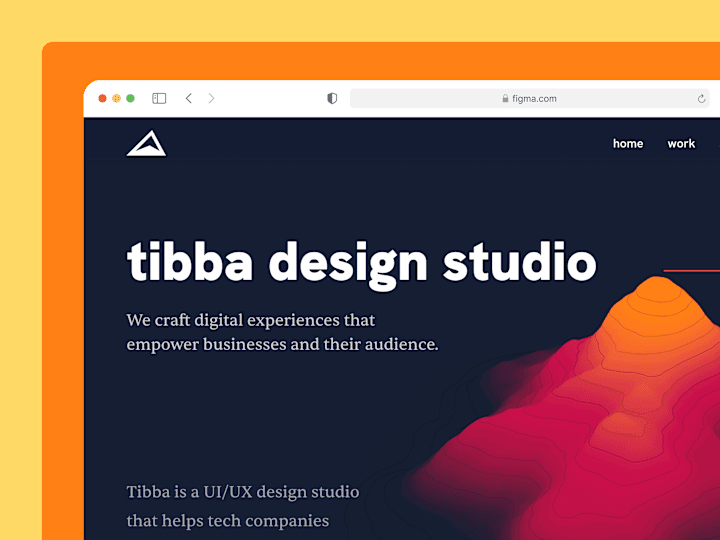 Cover image for Tibba: a design studio website 