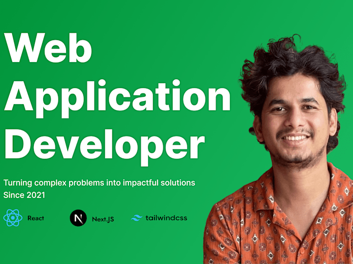 Cover image for I will do web app development next js react js tailwind css