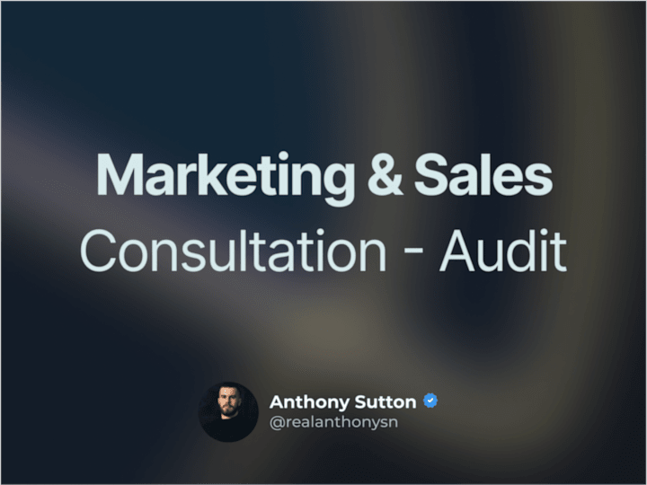 Cover image for Marketing & Sales Consultation