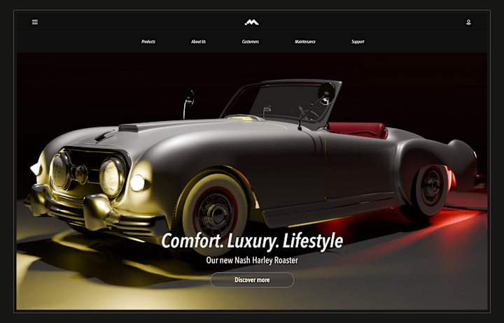 Cover image for Automobile/Car Website Landing Page Design