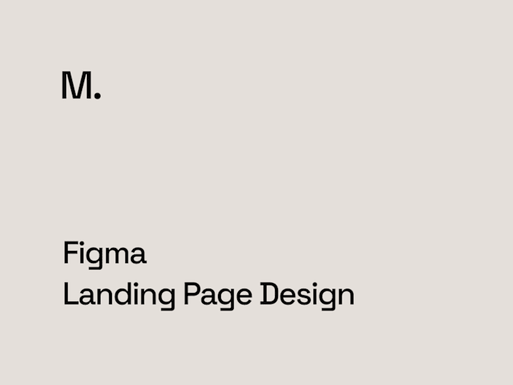 Cover image for Figma Landing Page Design