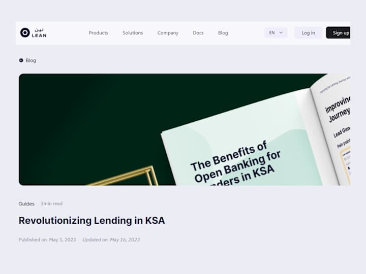 Cover image for A multi-channel content campaign targeting lenders in KSA