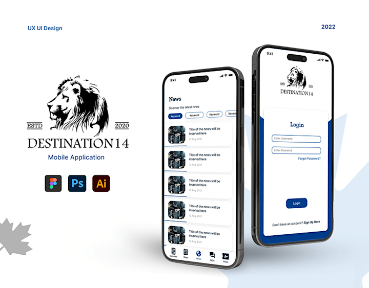Cover image for Destination 14 - UX/UI Design :: Behance