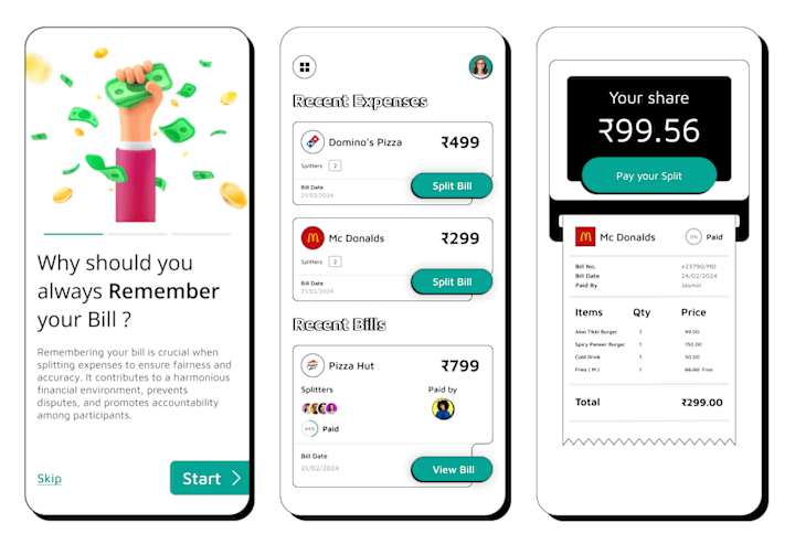 Cover image for Bill Splitting app UI Design
