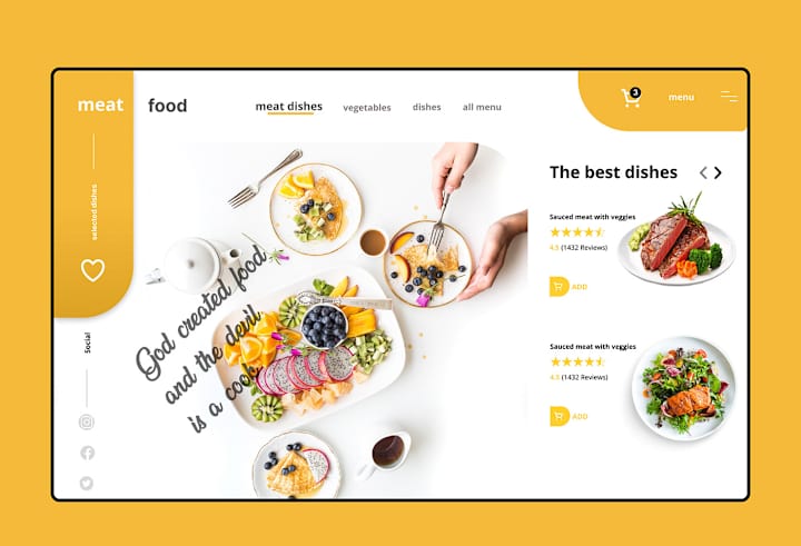 Cover image for Food Landing page design