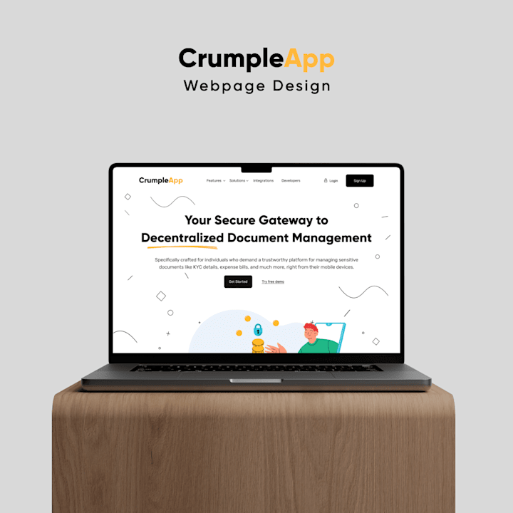 Cover image for Crumple App Website Design