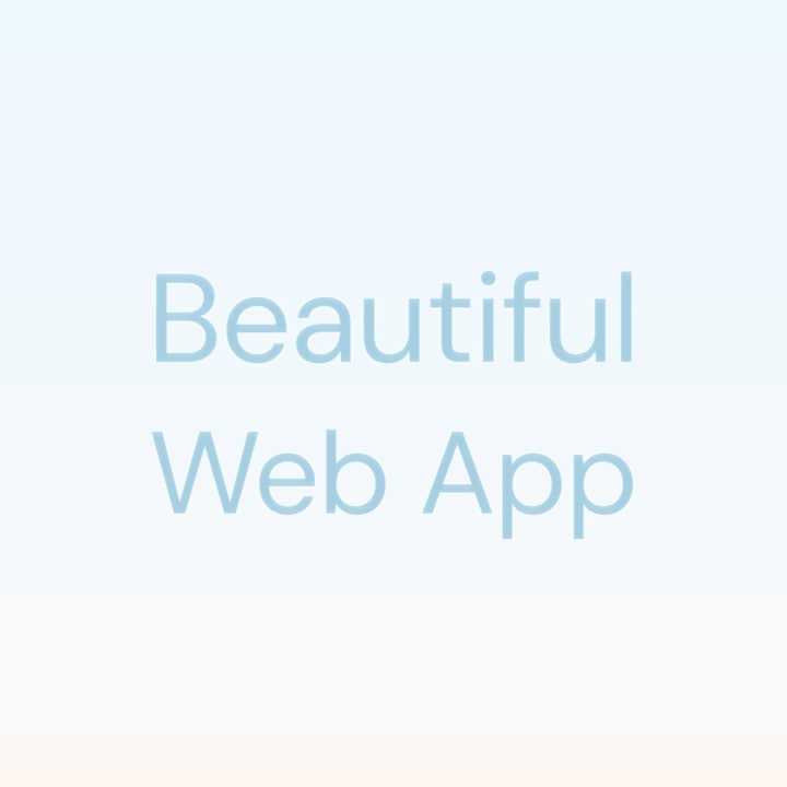 Cover image for Beautifully Developed Web App