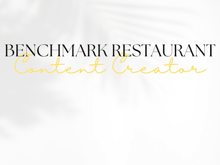 Cover image for Benchmark Restaurant