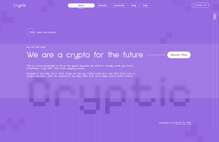 Cover image for Cryptic - A crypto for the future