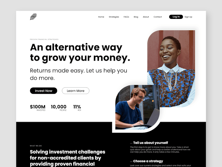 Cover image for Investment Website Hero Section