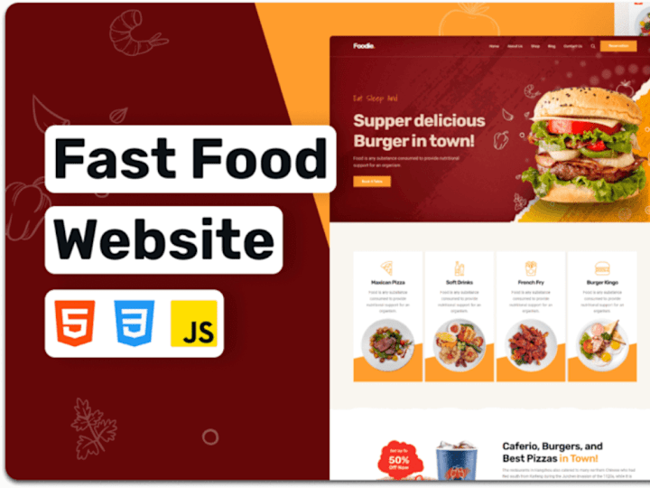 Cover image for Creative fast-food website
