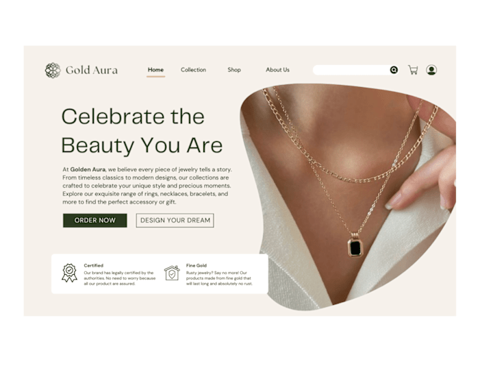 Cover image for Gold Aura - Elegant e-Commerce Web Design