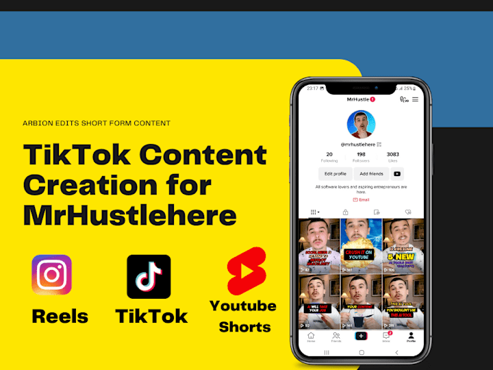 Cover image for TikTok Content Creation for MrHustlehere