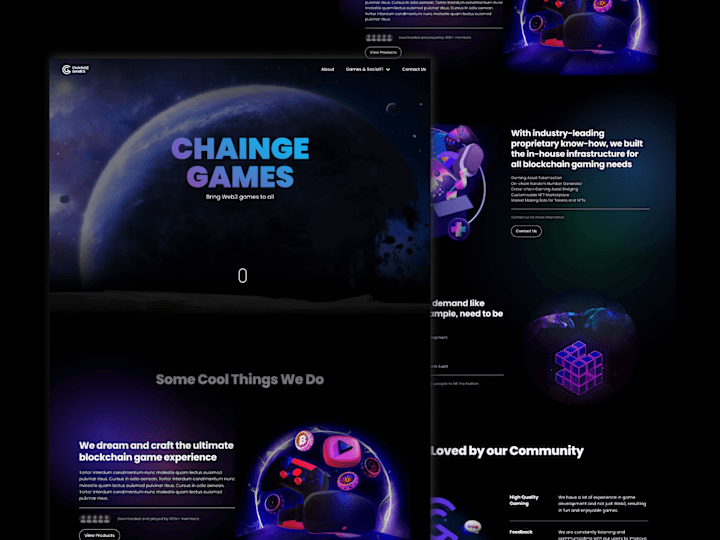 Cover image for GameFi Studio Brand Website Design