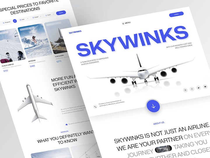 Cover image for Skywinks - Flight Booking Landing Page