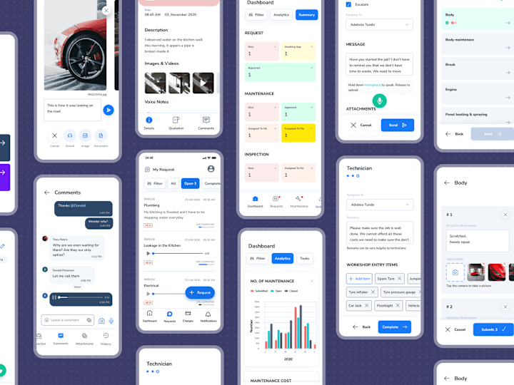 Cover image for Fleet Maintenance Management Mobile App Design