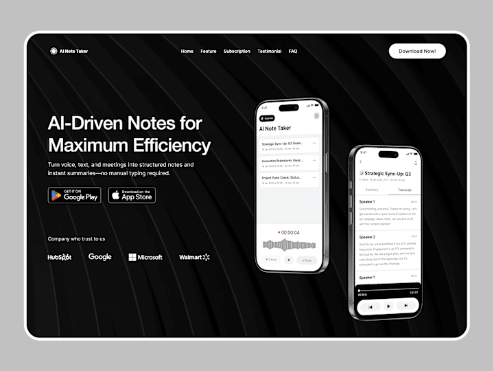 Cover image for AI Note Taker App Development