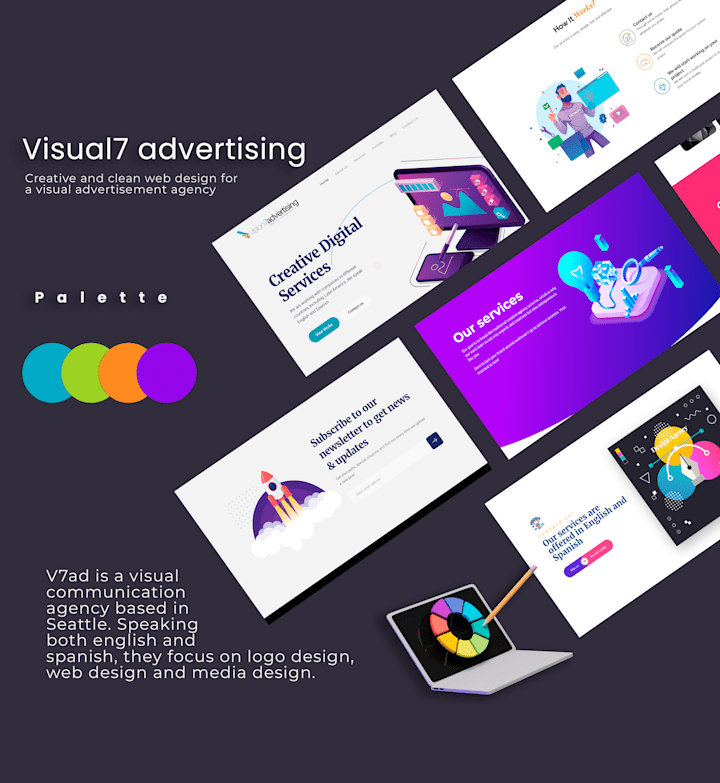 Cover image for V7AD Creative Agency🎨 (WordPress Web design and development)