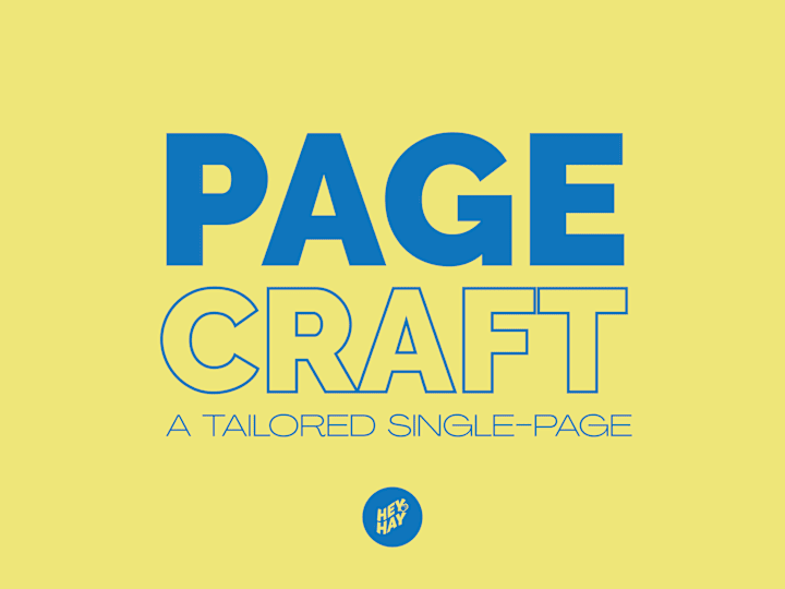 Cover image for Page Craft - A tailored Single-Page website