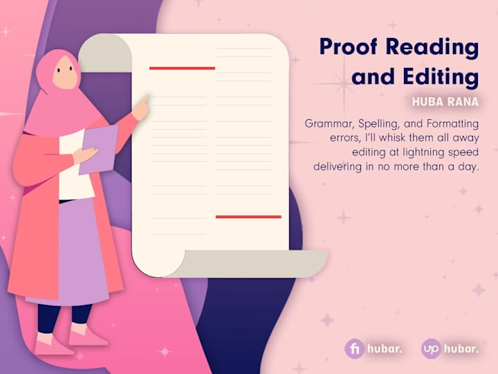 Cover image for I will proofread and edit your manuscript, document, or book