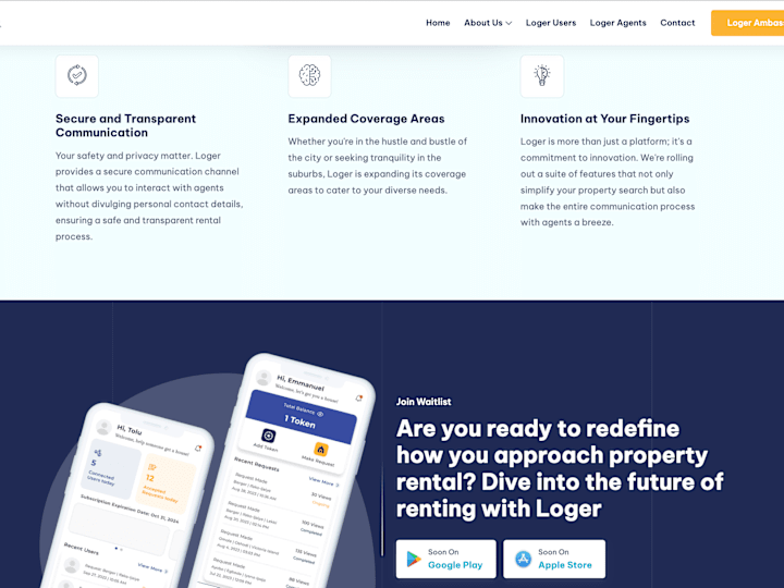 Cover image for Loger web app