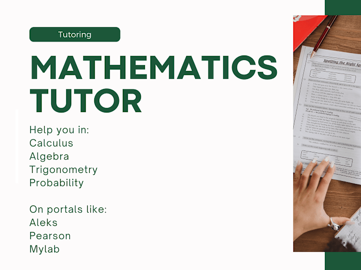 Cover image for Help you with math related assignments