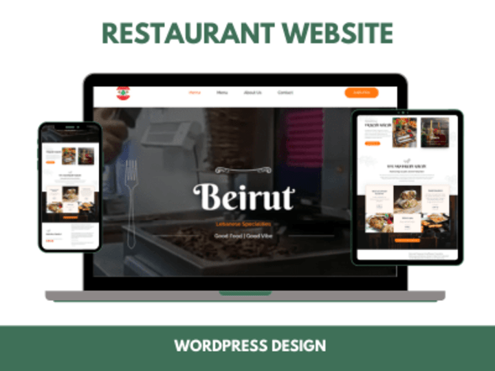 Cover image for Wordpress Restaurant website Design 