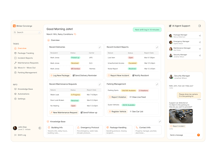 Cover image for Blinker Concierge - Dashboard Design