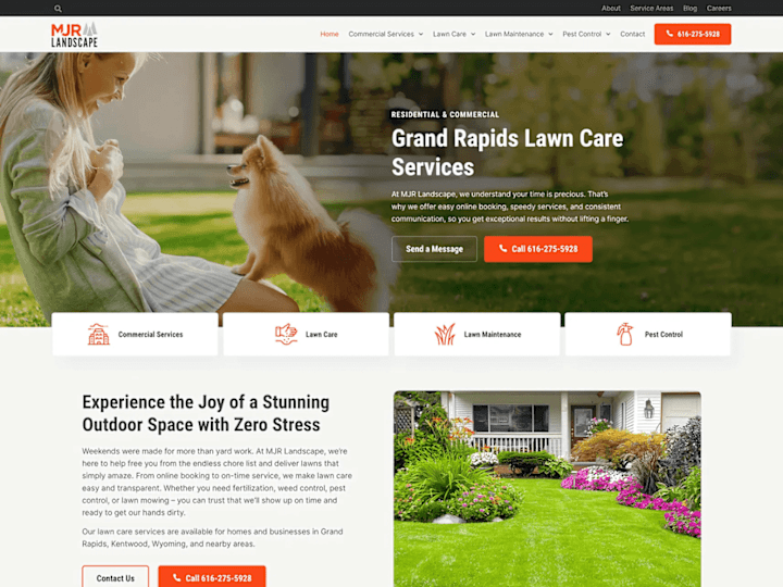 Cover image for A User-Friendly Website for MJR Landscape