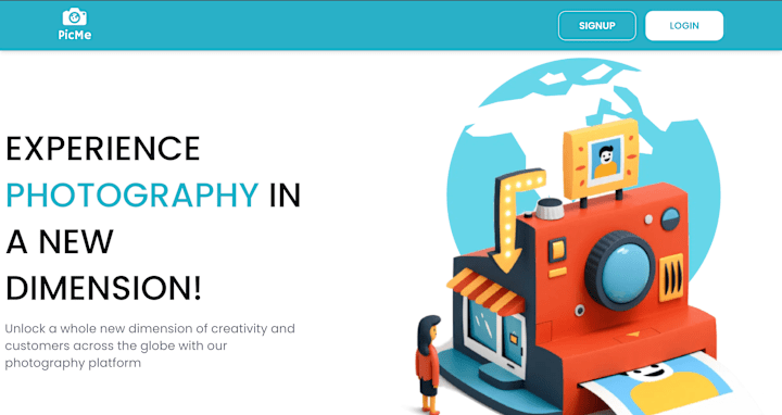 Cover image for Frontend Development for PicMe Photography Platform