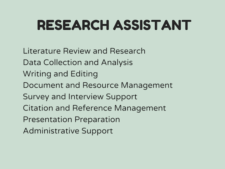 Cover image for Virtual Assistant | Research Assistant Services