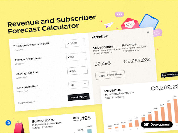 Cover image for Attentive.com – Revenue Calculator