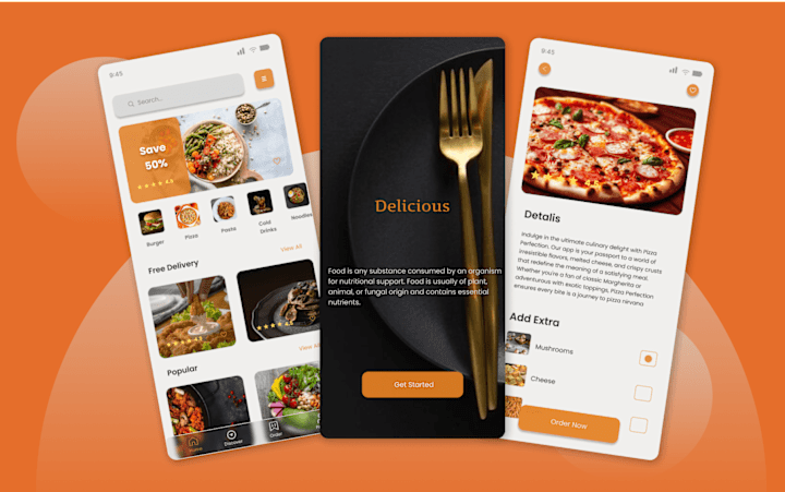 Cover image for UI/UX Design for Food Delivery Mobile App