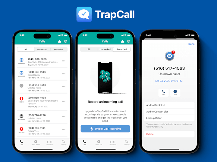 Cover image for TrapCall - call unmasking app