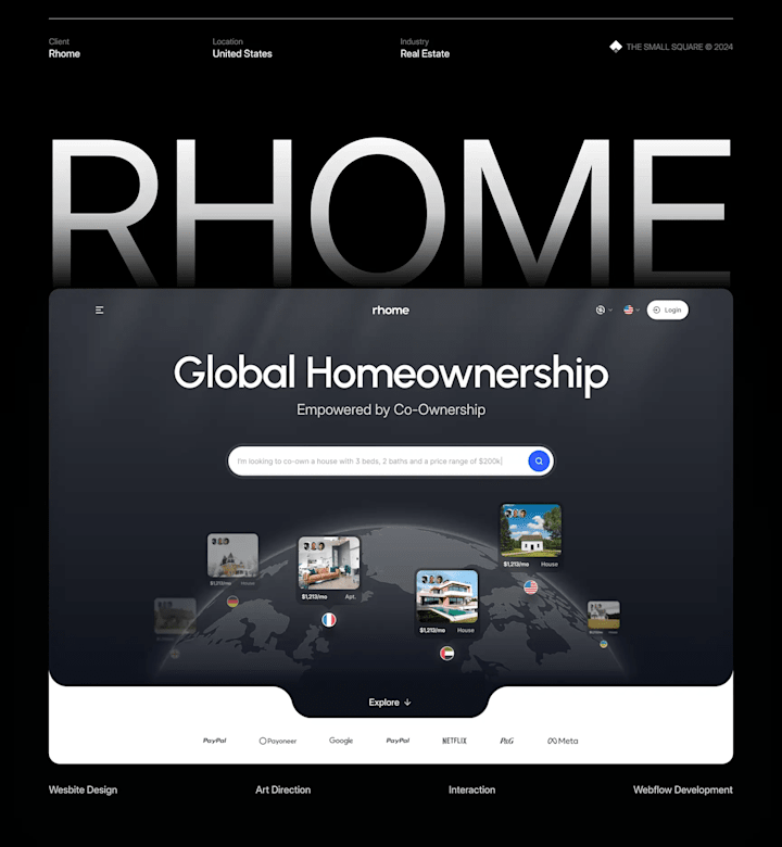 Cover image for Rhome Website Design Case Study