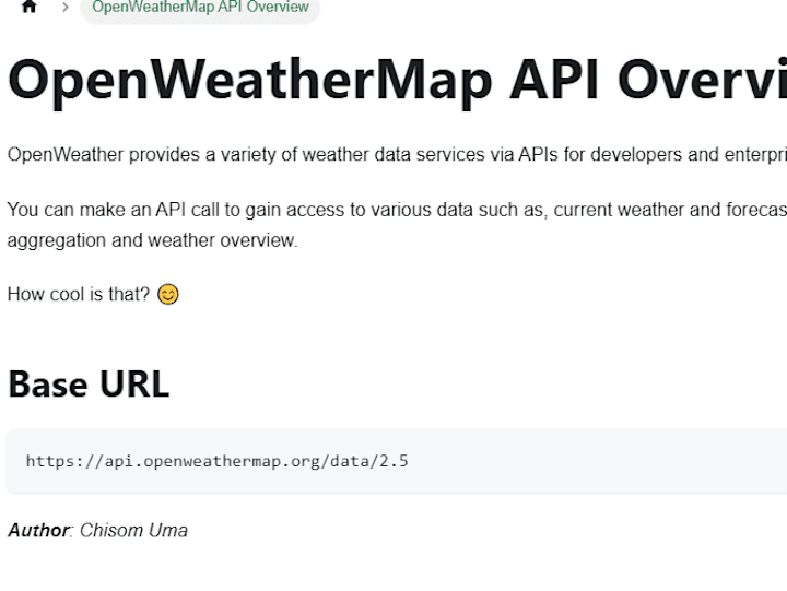 Cover image for OpenWeatherMap API Overview