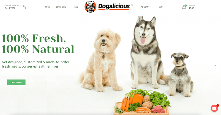 Cover image for Dogalicious dog food delivery and membership management