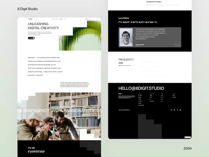 Cover image for Framer site development for marketing and design agency · 8DIGIT