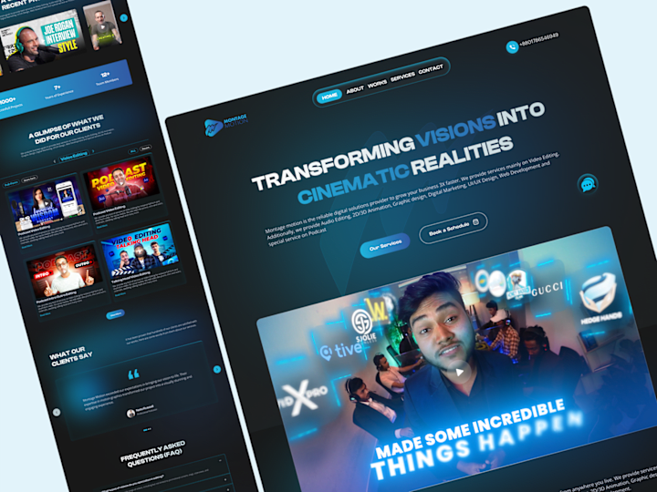 Cover image for Advertising Agency Website UI/UX design 