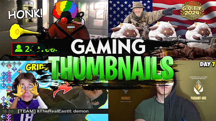 Cover image for YouTube Gaming Thumbnails - Stand Out. Get Clicks. See Results.