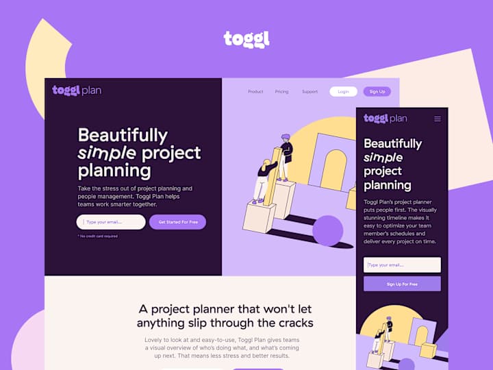 Cover image for Toggl: Product pages design and WebFlow development