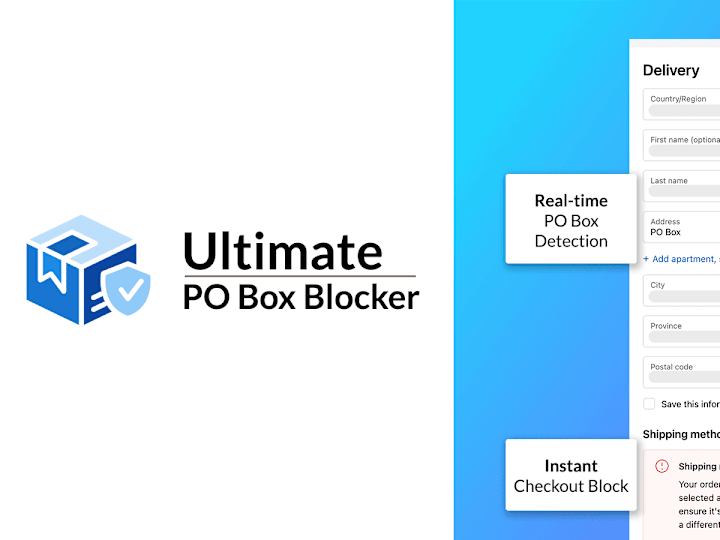 Cover image for Ultimate PO Box Blocker - Shopify Reviewed App