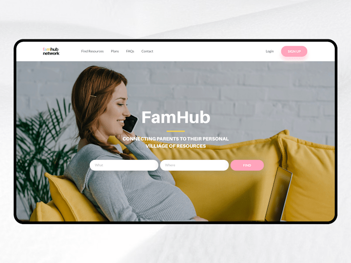 Cover image for FamHub Network – E-Commerce Parenting Web Design